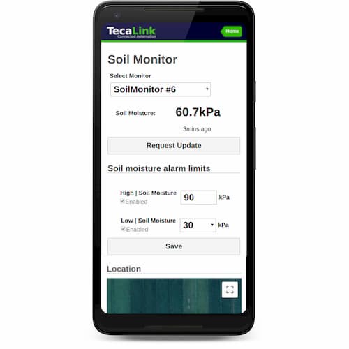 TecaLink SoilMonitor Cloud Monitoring